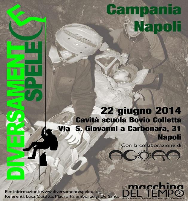 Domenica 22 giugno dalle 10.00 alle 18.00 a Napoli Diversamente Speleo 2014